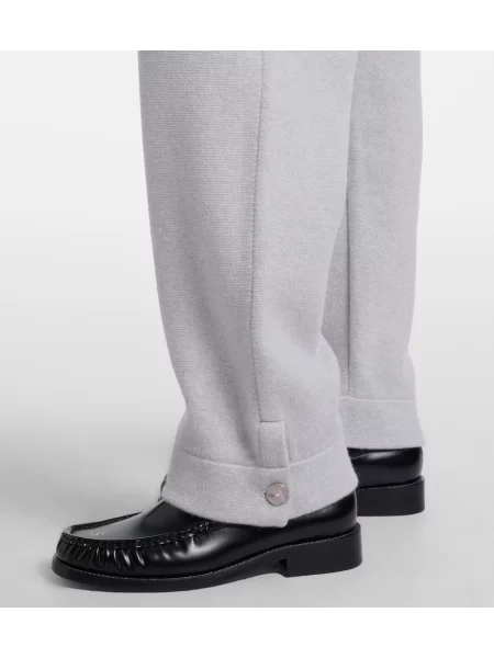 Pantaloni God's True Cashmere din cașmir gri