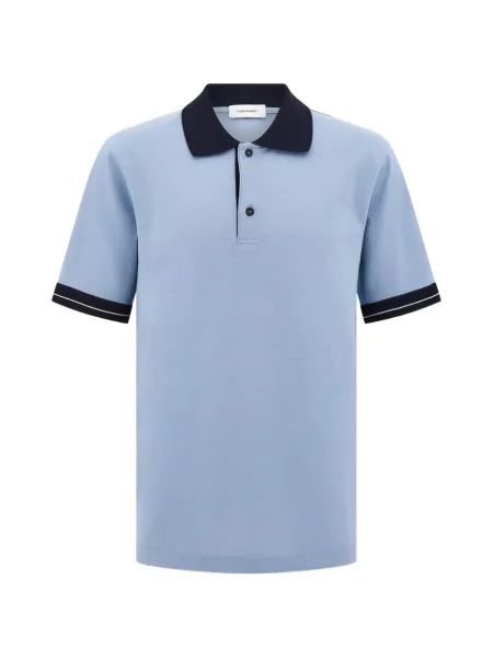Scurt tricou polo Ferragamo albastru