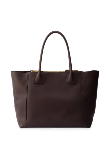 Geantă shopper Prada din piele maro