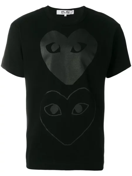 Tricou Comme Des Garcons Play cu imagine negru