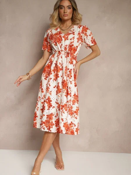 Rochie Velbia portocalie