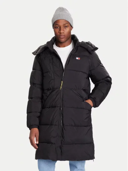 Zimní kabát Tommy Jeans černý