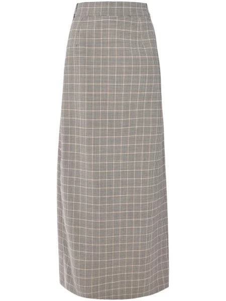 Spódnica midi Rabanne w kratkę do kolan
