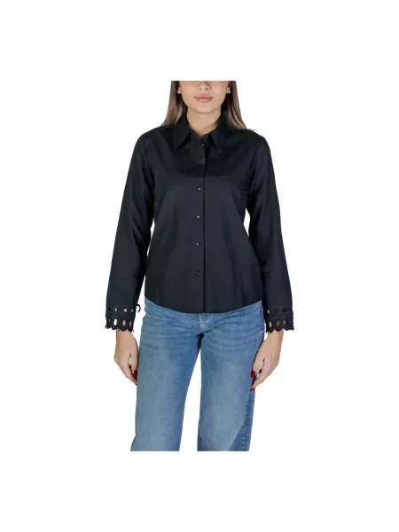 Lniana koszula Jacqueline De Yong czarna