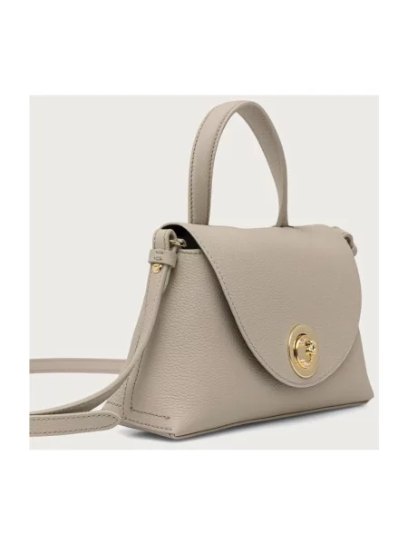 Coccinelle torebka crossbody skórzana NIKLA beżowa