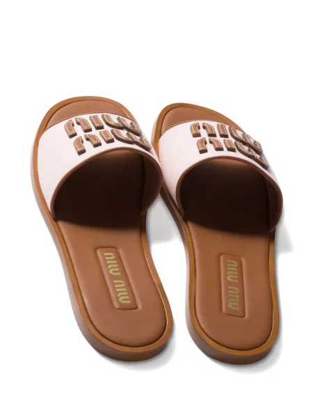 Sandale Miu Miu din piele roz