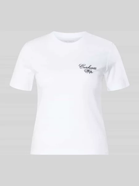 T-shirt o kroju slim fit z czystej bawełny model Gracious' Carhartt Work In Progress biała