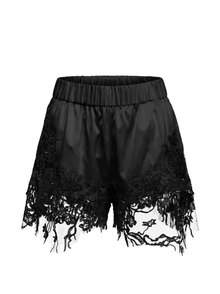 Pantaloni scurți Almaz din dantelă negru