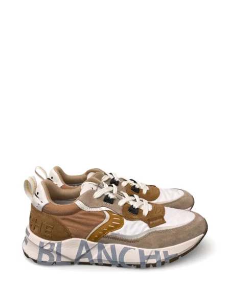 Sneakerși Voile Blanche cu șireturi cu imagine din dantelă maro