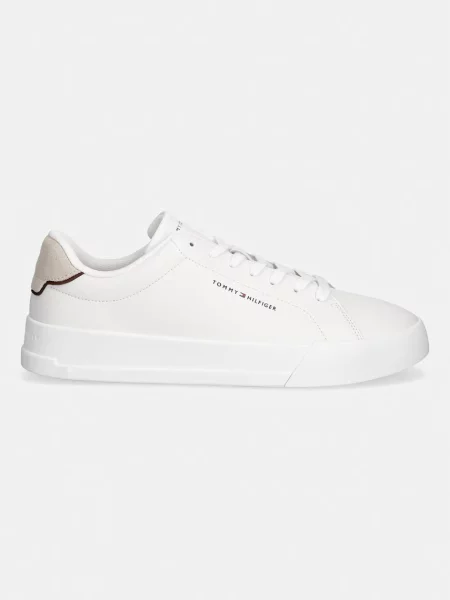 Kožené tenisky Tommy Hilfiger biela
