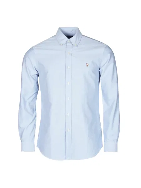 Srajca Polo Ralph Lauren z dolgimi rokavi modra