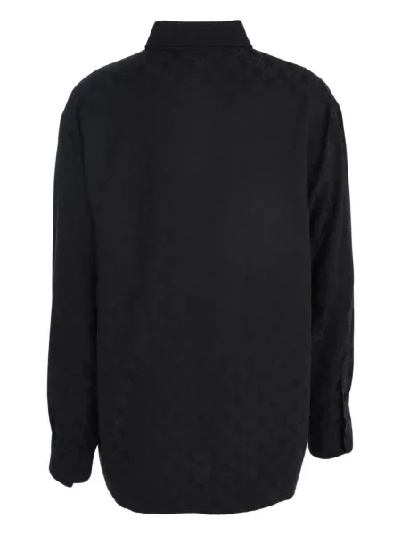 Cămașă Roberto Cavalli din jacard negru