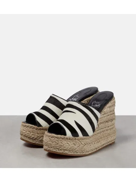 Espadrilky Christian Louboutin s potlačou so vzorom zebry