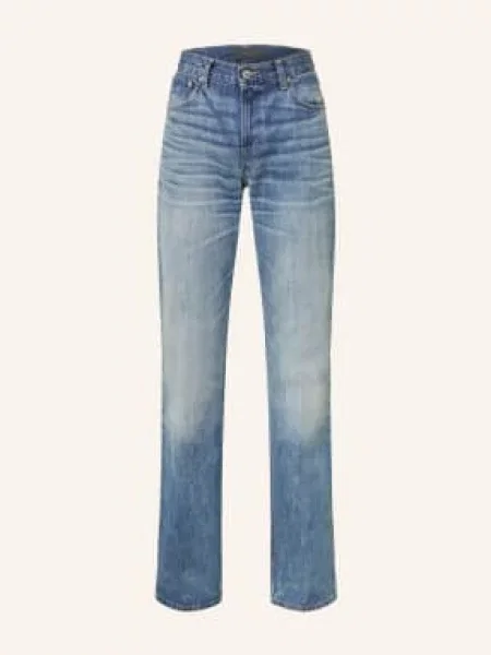 Haikure Jeansy Flared Flora Blue Ryder blau niebieskie