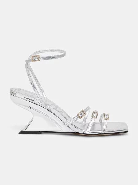 Кожаные босоножки Souliers Martinez на танкетке