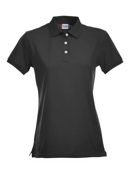 Clique Stretch Premium Polo – Wysokiej jakości rozciągliwe polo – black czarna