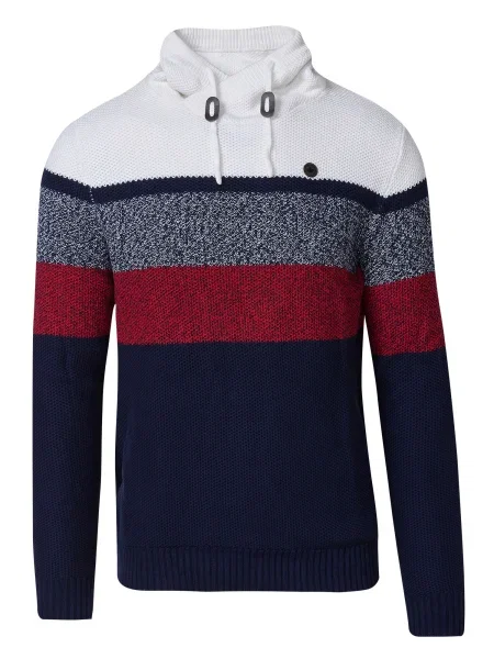 KOROSHI Svetr námořnická modř / červená bílá