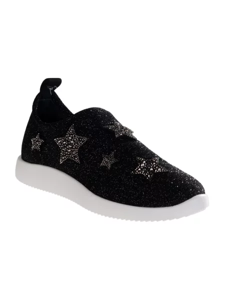 Sneakersy Giuseppe Zanotti ze stretchu czarne