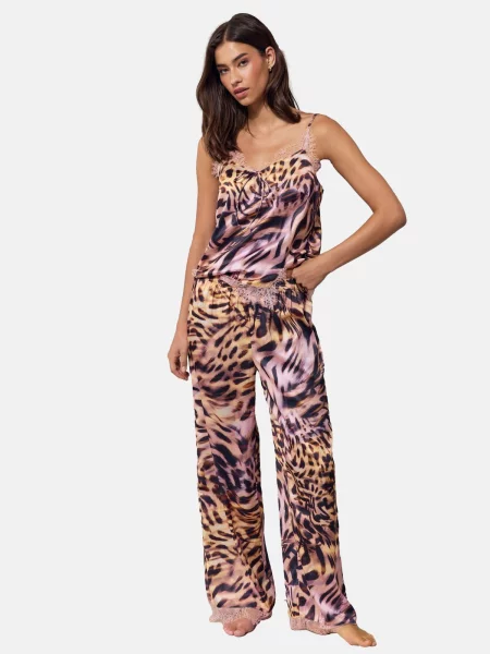 Lipsy Pijama maro / roz negru