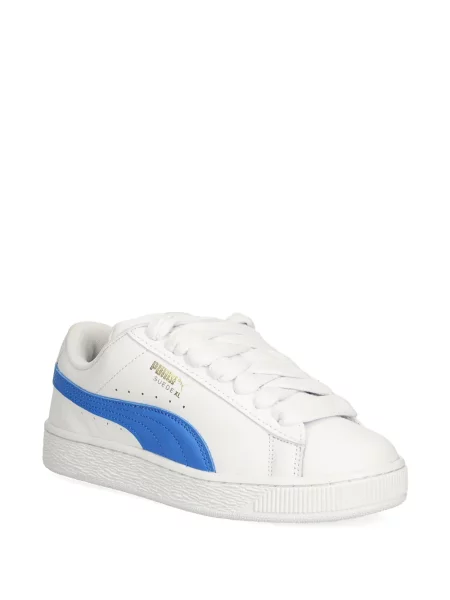 Sneakerși Puma Suede din piele de căprioară alb