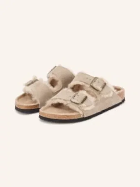 Birkenstock Pantofle Arizona Shearling černošedá