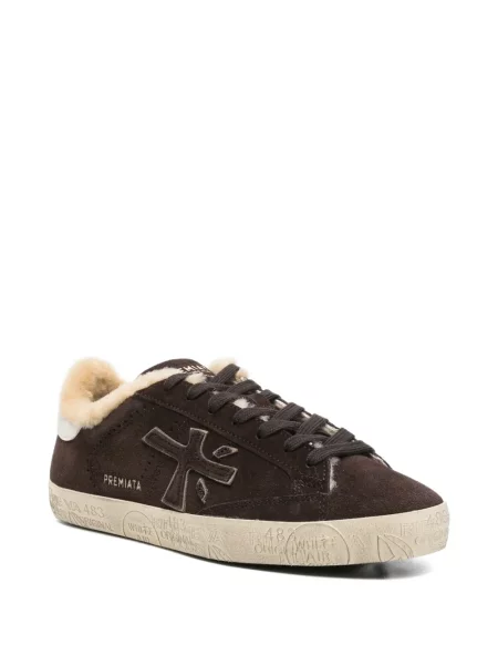 Sneakerși Premiata din piele de căprioară maro