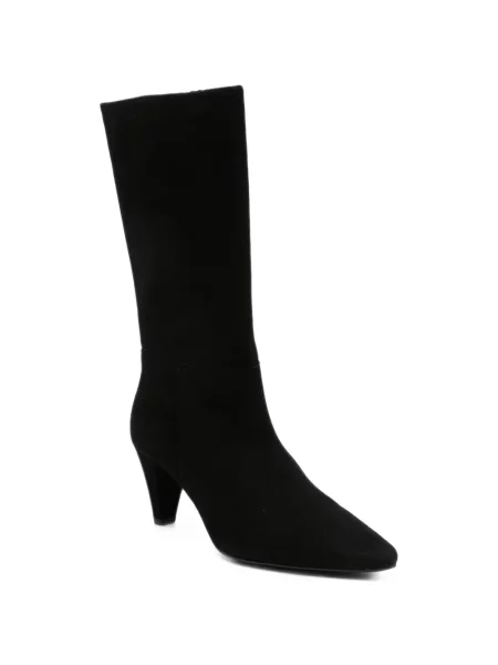 Botine Unisa din piele de căprioară negru