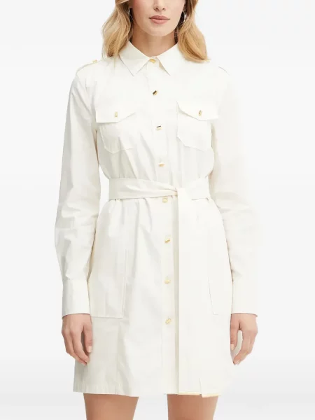 Rochie midi Marciano By Guess până la genunchi de costum alb