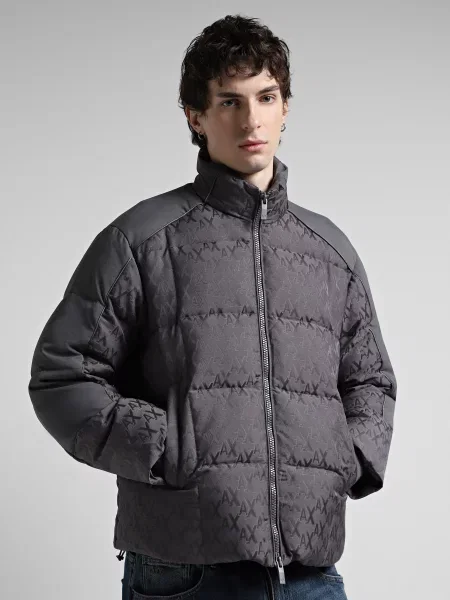 Пуховик Armani Exchange сірий