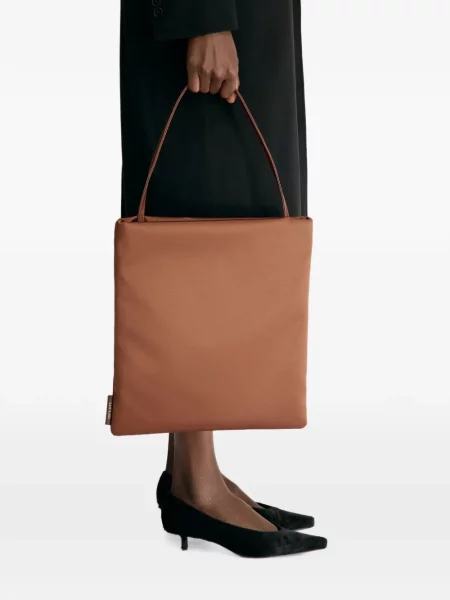 Geantă shopper Loulou De Saison din satin maro