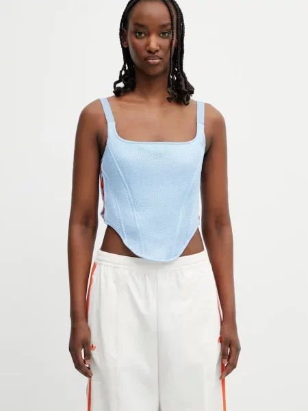 Adidas Originals x MIAOU bluză cu corset de damă simplă
