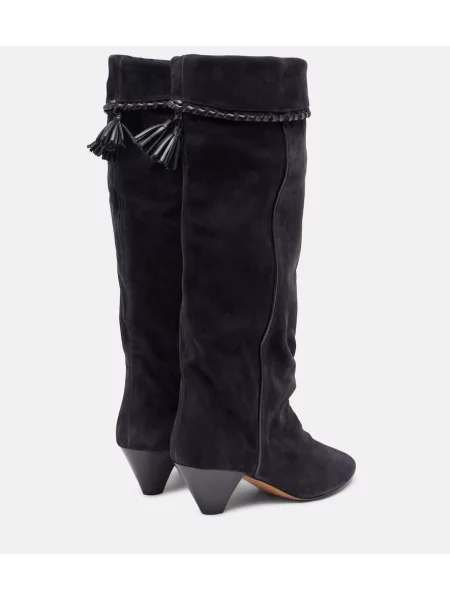 Botine Isabel Marant din piele de căprioară negru