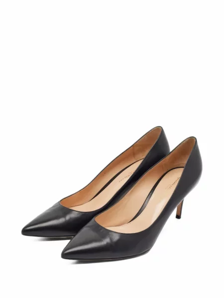 Pantofi cu toc Gianvito Rossi cu vârf ascuţit negru