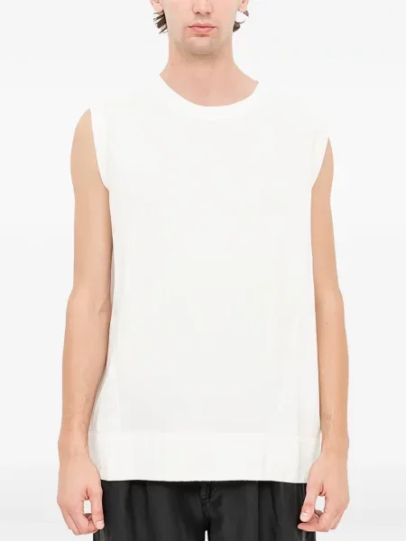 Tricou Andrea Ya'aqov fără mâneci alb