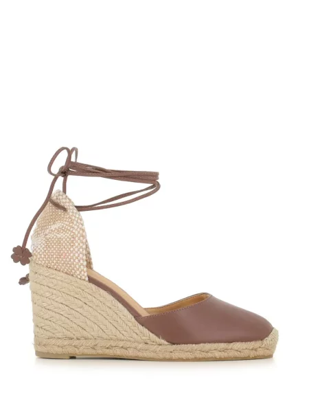 Espadrile Castaner cu pană maro