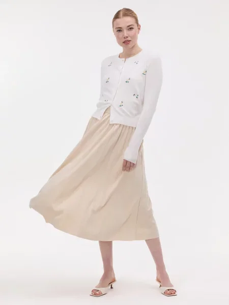 Fustă midi Orsay până la genunchi alb