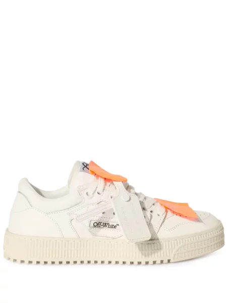 Sneakerși Off-white din piele alb