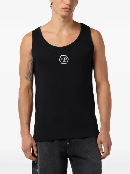 Košile Philipp Plein s výšivkou černá