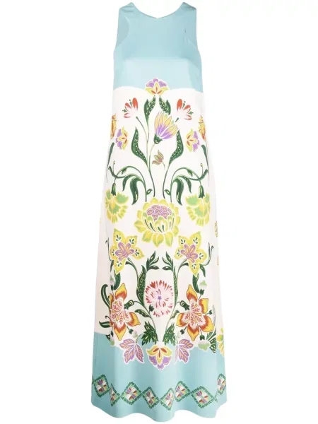 Rochie maxi La Doublej de costum albastru