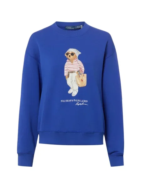 Polo Ralph Lauren Bluzy Kobieta S Island Flc-Knt Sweatshirt niebieski