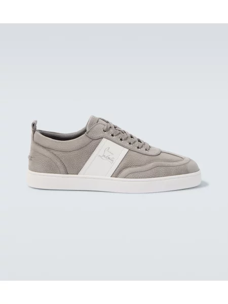 Usnjene superge Christian Louboutin siva