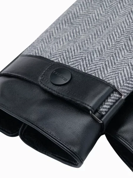 Elegantné rukavice Ombre so slieňovým vzorom sivá