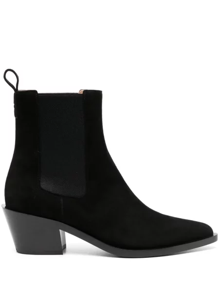 Botine Gianvito Rossi din piele de căprioară negru