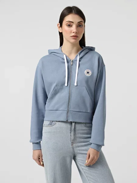 Кофта CONVERSE RETRO CHCK GRAPH FZ бавовна/поліестер синій