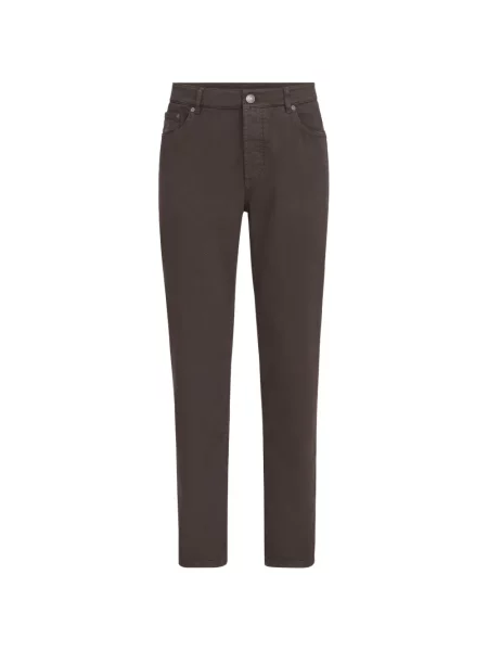 Ușor pantaloni Brunello Cucinelli cu 5 buzunare maro