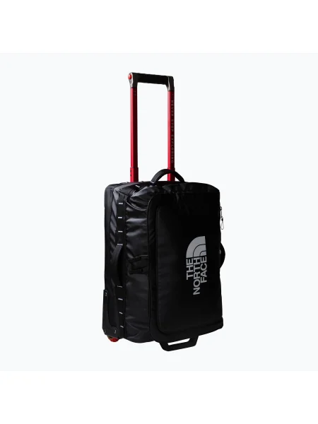 Куфар за пътуване The North Face Base Camp Voyager 21 Roller 40 l black/white/npf бяло