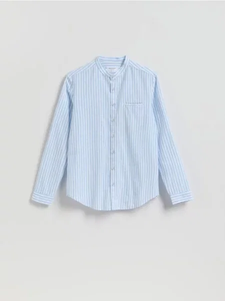 Reserved Cămașă slim fit din in albastru-pal albastru