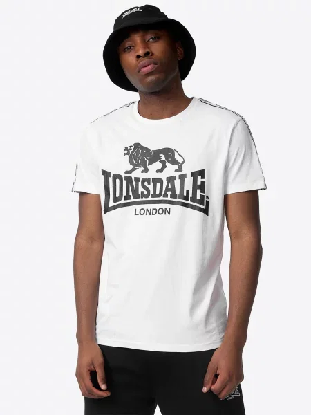 LONSDALE Tricou SHEVIOCK negru alb