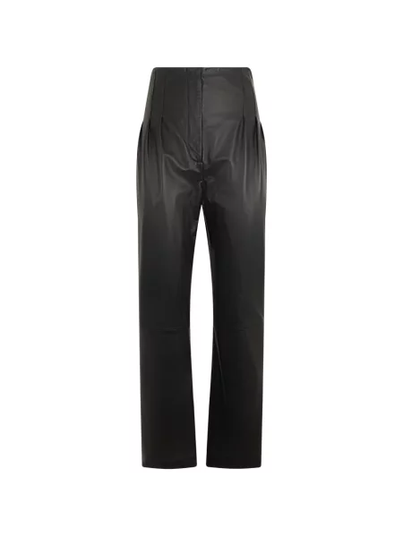 Pantaloni Alberta Ferretti din piele negru