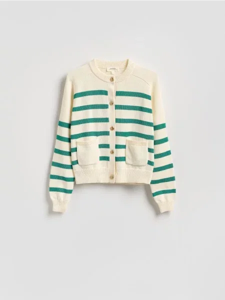 Reserved Cardigan din în dungi verde